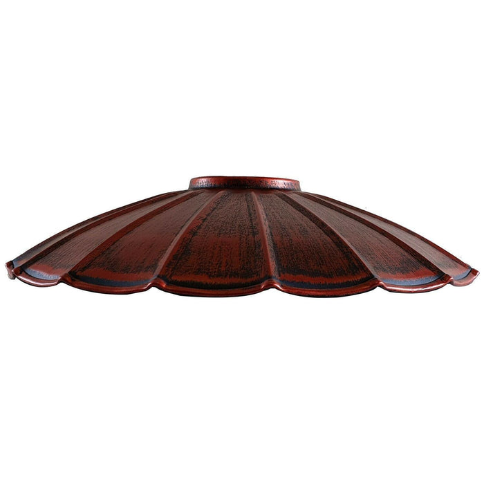 220mm Wavy Industrial Ceiling Pendant Light Rustic Lampshade Easy Fit Wavy Shade~1394 - Lost Land Interiors