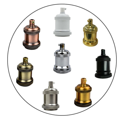 E27 Metal Lamp/Bulb Holder Ideal for Vintage Edison Filament Bulbs Antique metal~2247 - Lost Land Interiors
