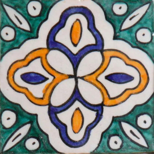 Hand painted Morocco Tiles Ceramic Wall Tile Tamara Design - Lost Land Interiors