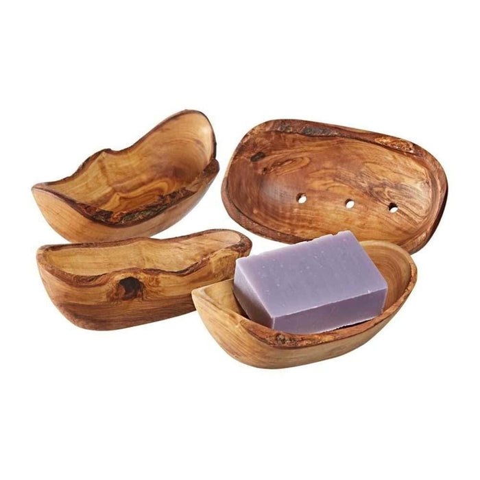 Eco Friendly Olive Wood Soap Dish - Rectangle Bathroom Gift - Lost Land Interiors