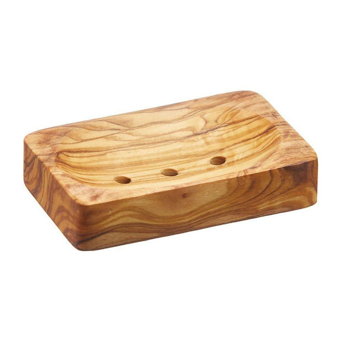 Eco Friendly Olive Wood Soap Dish - Rectangle Bathroom Gift - Lost Land Interiors
