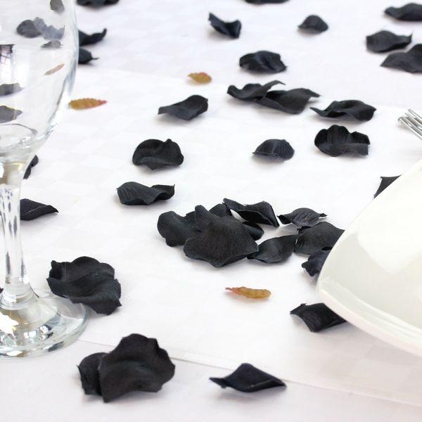 Black Rose Petal Confetti Artificial Rose Petals - Lost Land Interiors