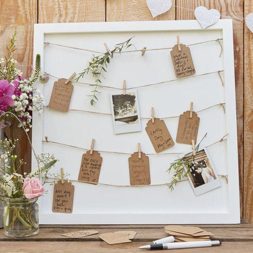 Wooden Frame & String Guest Book / Table Planner - Lost Land Interiors