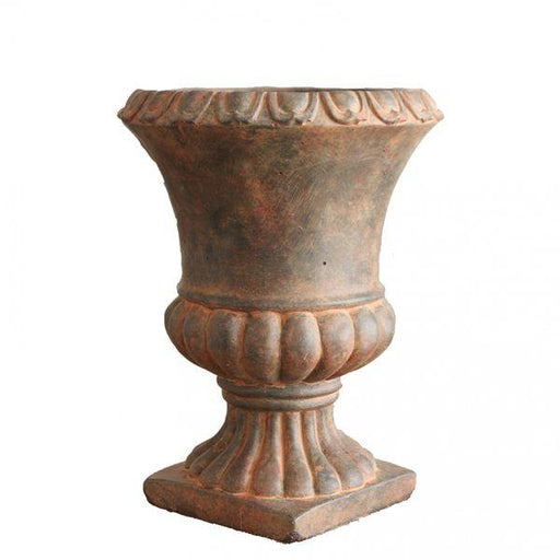 French Country Chic Urn Cement Flower Pot 28.5cm - Lost Land Interiors