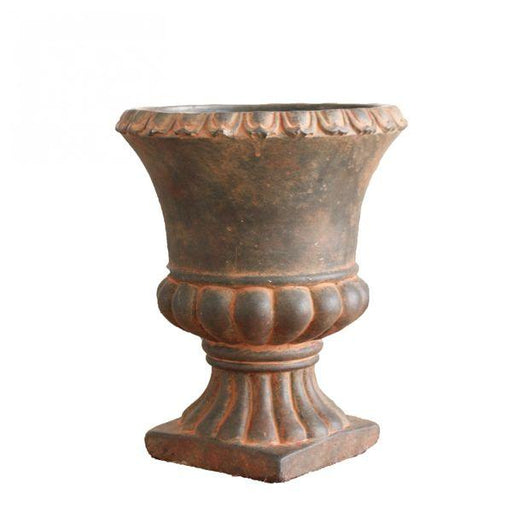 French Vintage Style Urn Cement Flower Pot 24cm - Lost Land Interiors
