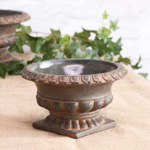 Vintage Style French Urn Cement Pot 12cm Outdoor Planter Garden Pot - Lost Land Interiors