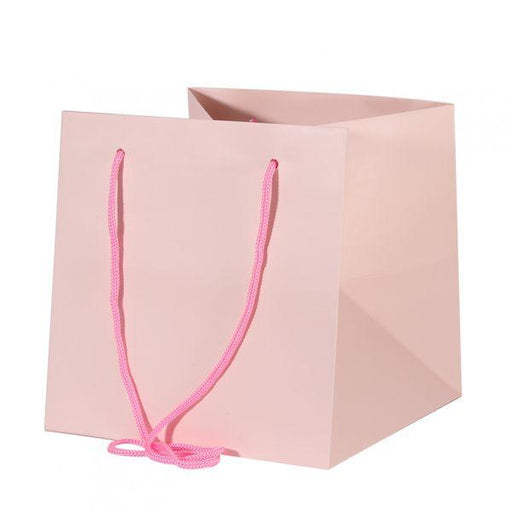 10 x Pale Pink Hand Tied Bag (25cm) Gift Bags with Ropes - Lost Land Interiors