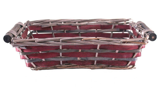 Red Rectangle Unlined Two Tone Tray (37cm) - Lost Land Interiors