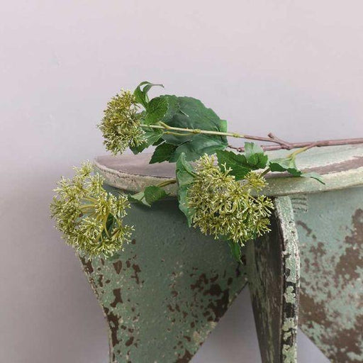 Snow Ball Spray Green (24 inch) Artificial Silk Flowers - Lost Land Interiors