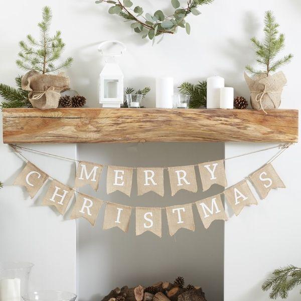 Bunting - Merry Christmas - Hessian - Lost Land Interiors