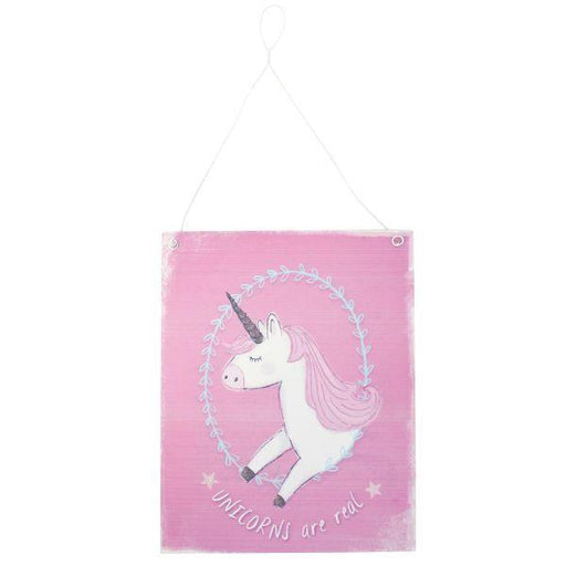 19x15 Pink Unicorn Are Real  Metal Sign - Lost Land Interiors