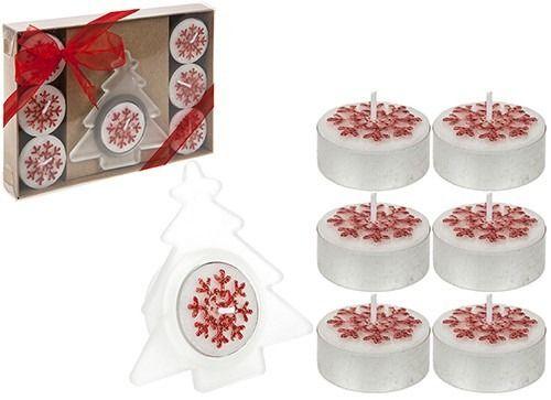 8 Piece Tealight Candle Set In Gift Box Red Only - Lost Land Interiors