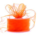 Orange Wired Chiffon Ribbon 50mm - Lost Land Interiors