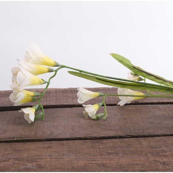 67cm Freesia Spray Cream Artificial Flowers - Lost Land Interiors