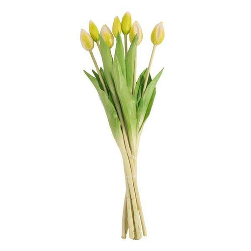 Real Feel Tulip Bunch White Artificial Flowers - Lost Land Interiors