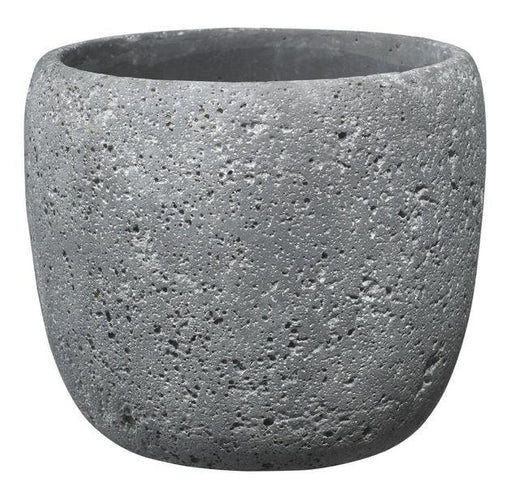 Bettona Ceramic Pot Cement Dark Grey 16cm - Lost Land Interiors