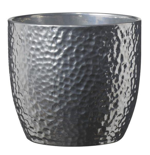 Boston Metallic Ceramic Pot Shiny Silver (13cm) - Lost Land Interiors
