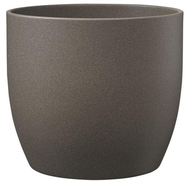 Basel Stone Ceramic Pot Grey Brown (13cm) Planter Pot - Lost Land Interiors