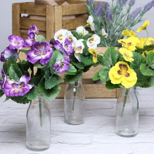 Pansy Bush (Assorted Colours) Artificial Flowers - Lost Land Interiors