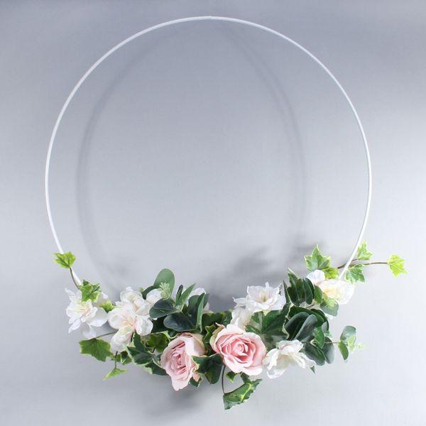Flower Hoop (60cm) Floral Arrangement Metal Wire Hoop - Lost Land Interiors