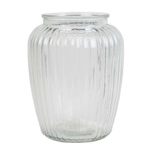 Storage Jar 20cm x 15 cm Glass Container Vase Jar - Lost Land Interiors