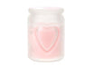 Large Pink Frosted Jam Jar Candle with Heart - Lost Land Interiors