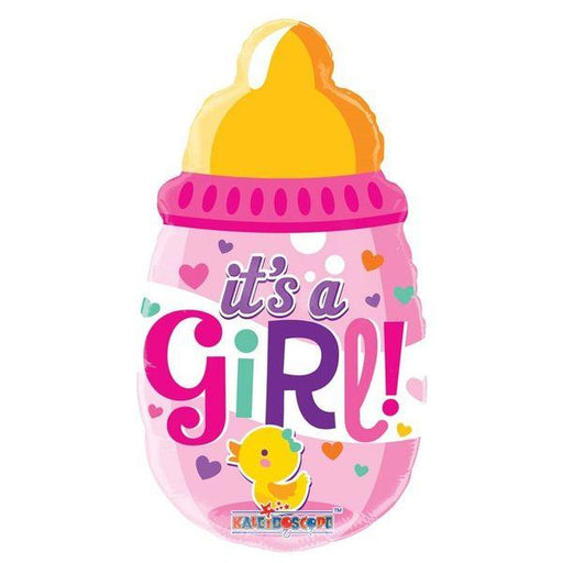 14 inch  Baby Bottle Girl Packaged with Straw  Balloon - Lost Land Interiors