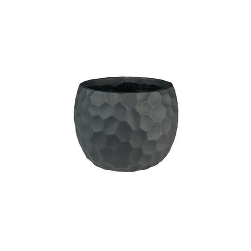 Black Indoor Pot Vogue Ceramic Planters (H11cm x D14cm) Honeycomb - Lost Land Interiors