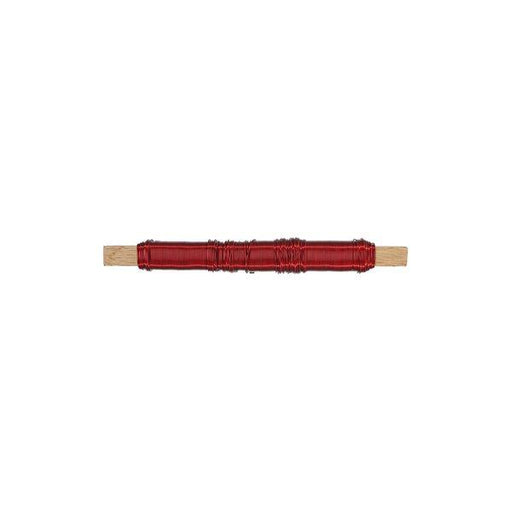 Red Metallic Craft Wire on a Wooden Stick (50g) - Lost Land Interiors
