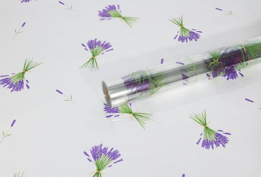 Lavender Flower Design Film (80cm x 100m) Florist Packaging - Lost Land Interiors