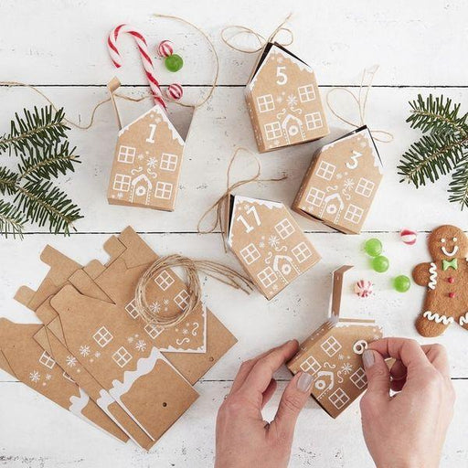 Make Your Own - Let It Snow Advent Ginger Bread Boxes - Lost Land Interiors