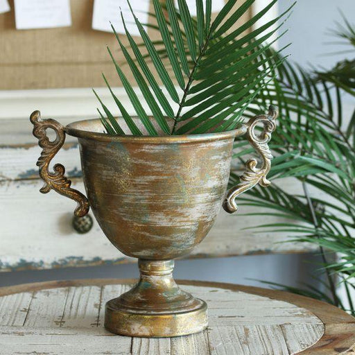 Brocante Scroll Flower Bowl Gold (28cm) - Lost Land Interiors