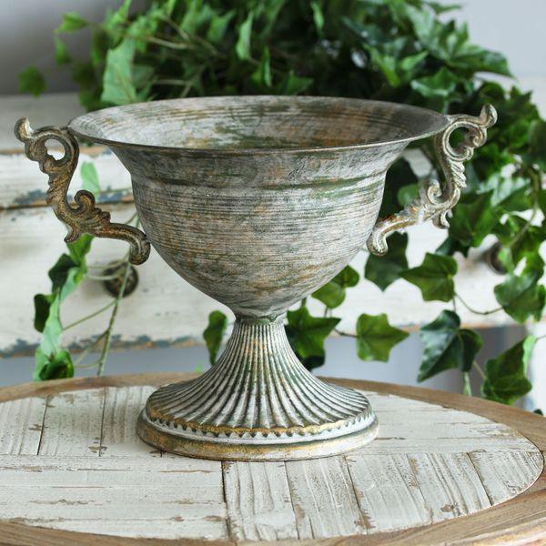 Brocante Fluted Scroll Bowl Silver (33cm) - Lost Land Interiors