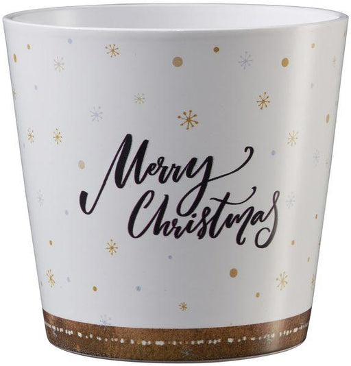 Merry Christmas Ceramic Dallas Pot (W14 X H13cm) - Lost Land Interiors