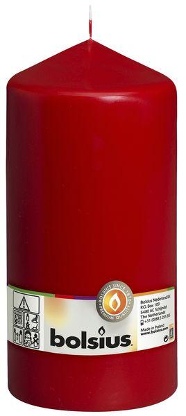 Bolsius Red Pillar Candle (200/98mm) - Lost Land Interiors