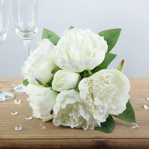 Ivory Arundel Peony Bouquet Artificial Flowers Blooms - Lost Land Interiors