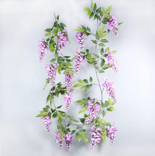 Artificial Wisteria Garland Lilac (210cm) Silk Flower - Lost Land Interiors
