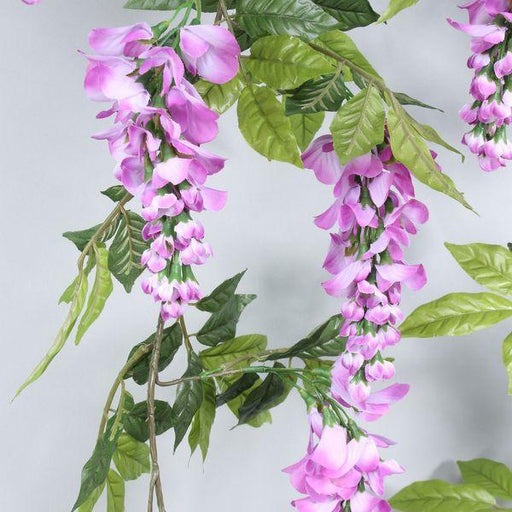 Artificial Wisteria Garland Lilac (210cm) Silk Flower - Lost Land Interiors