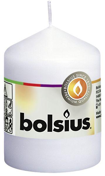 4 x Bolsius Pillar Candle White (80mm x 58 mm) Fast & Free UK Mainland Delivery - Lost Land Interiors