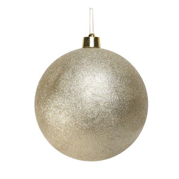 Extra Large Champagne Glitter Shatterproof Bauble (x1) (30cm) - Lost Land Interiors