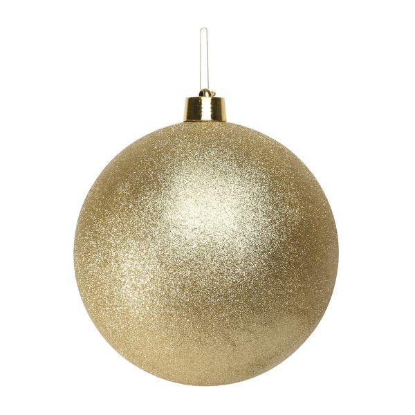 Extra Large Gold Glitter Shatterproof Bauble (x1) (30cm) - Lost Land Interiors