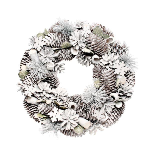 Woodland Frost Wreath with Snowflakes - Lost Land Interiors