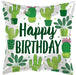 18" ECO ONE Balloon - Birthday Cactus - Recycled Eco Friendly Air Filled Balloons - Lost Land Interiors