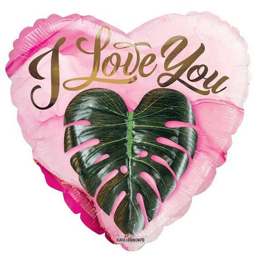 18" ECO ONE Balloon - Love you heart leaf - Recycled Eco Friendly Balloons - Lost Land Interiors