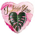 18" ECO ONE Balloon - Love you heart leaf - Recycled Eco Friendly Balloons - Lost Land Interiors