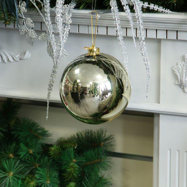 Champagne Shiny Shatterproof Bauble (x1) (15cm) - Lost Land Interiors