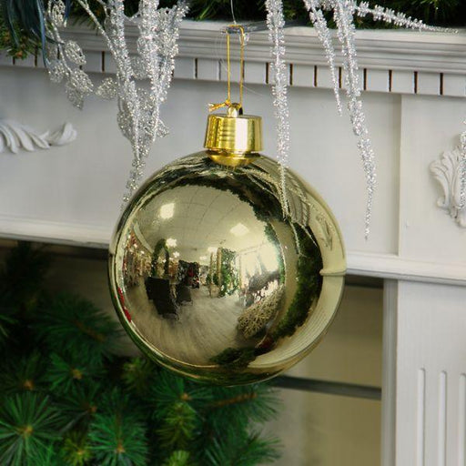20cm Gold Shiny Shatterproof Bauble (x1) - Lost Land Interiors