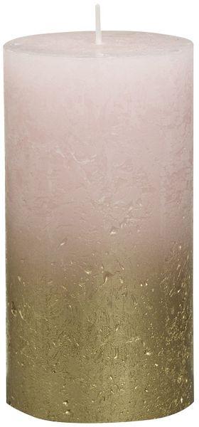 Bolsius Rustic Faded Gold Pink  Metallic Candle (130mm x 68mm) - Lost Land Interiors