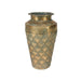Brocante Geo Vase 45.5cm Height - Metal Vase Vintage Style - Lost Land Interiors