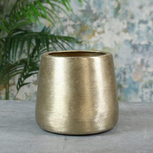 Greenwich Brushed Gold Planter (Small) - Lost Land Interiors